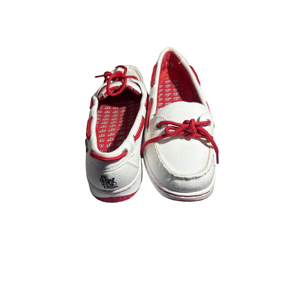Eastland‎ St. Louis Cardinals White Womens Size 7.5 Boat Shoes Flat Loafers